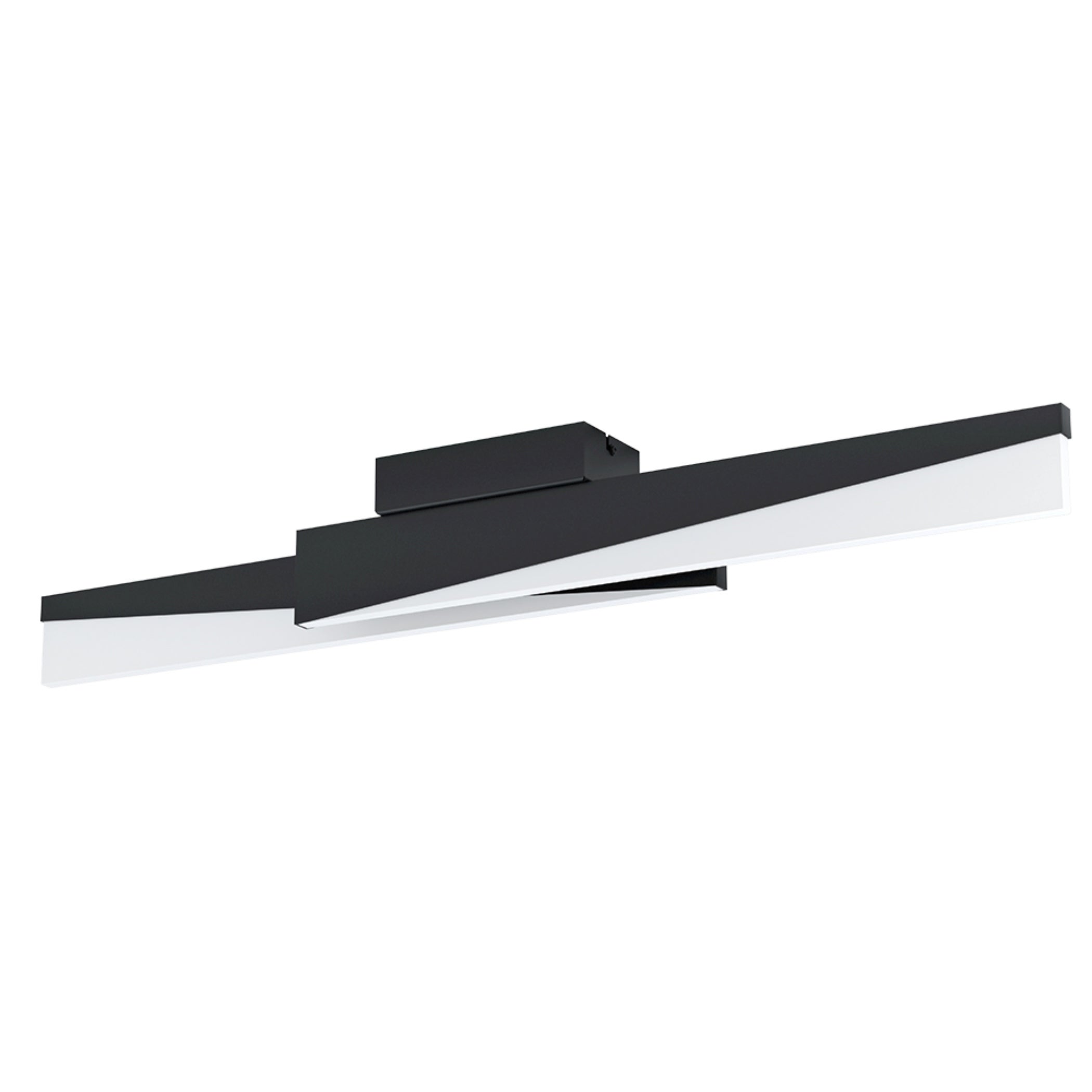 Isidro - Ceiling Light - Integrated LED - Structured Black Finish - White Acrylic Shade - Mycitystee