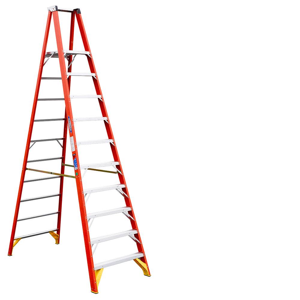 10-ft Fiberglass 300-lb Type IA Platform Ladder - Mycitystee