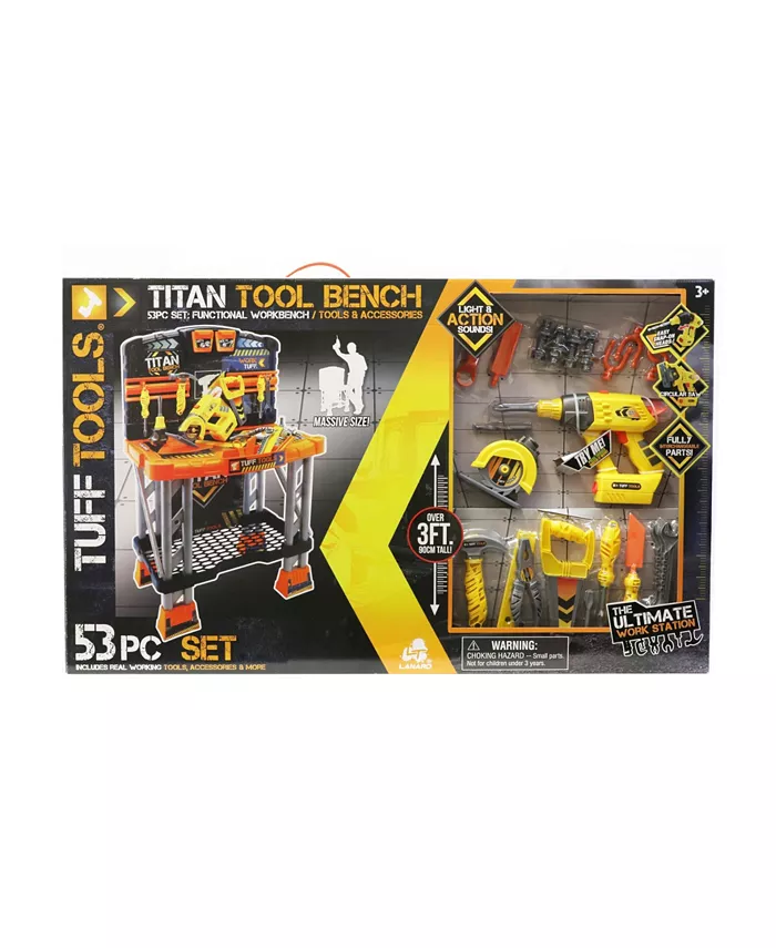 Tuff Tools Pretend Play 53 Piece Toy Titan Tool Bench - Mycitystee