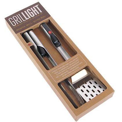 2-Piece Stainless Steel BBQ Tool Set With LED Lights - Mycitystee