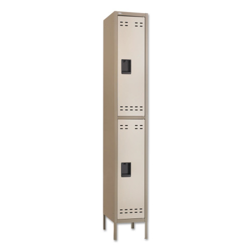 Safco Double-Tier Locker， 12w x 18d x 78h， Two-Tone Tan (5523TN) - Mycitystee