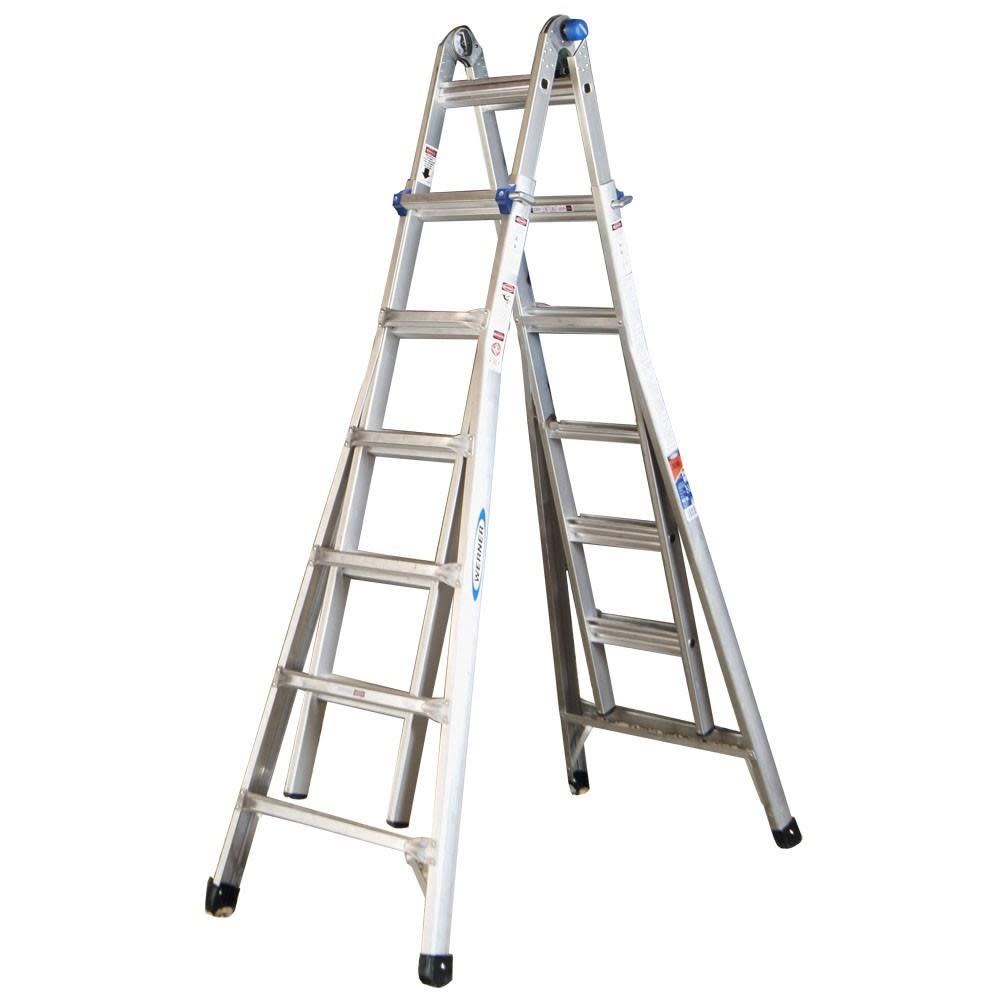 26-ft Aluminum 300-lb Telescoping Type IA Multi-Position Ladder - Mycitystee
