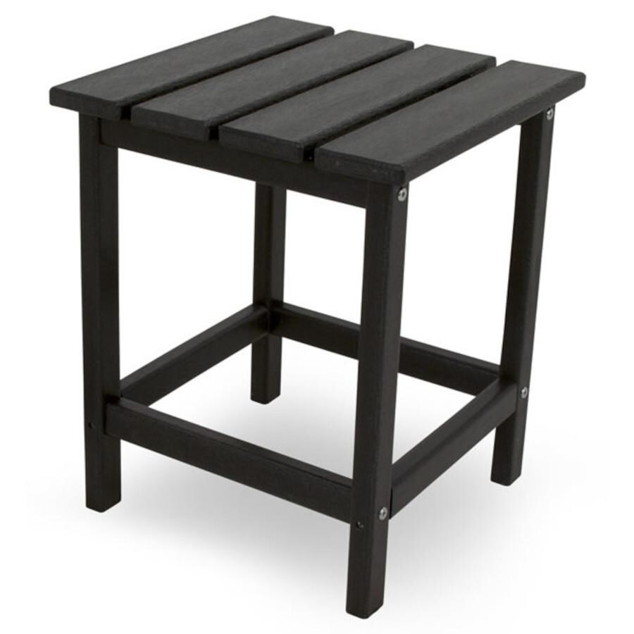 POLYWOOD Long Island 18 Inch Side Table in Black - Mycitystee