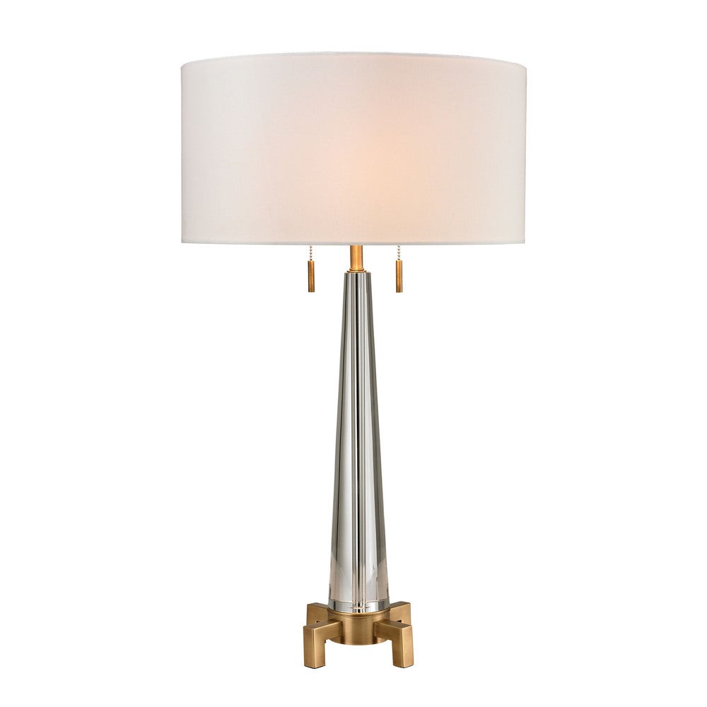 Dimond Bedford Solid Crystal Aged Brass Table Lamp - Mycitystee