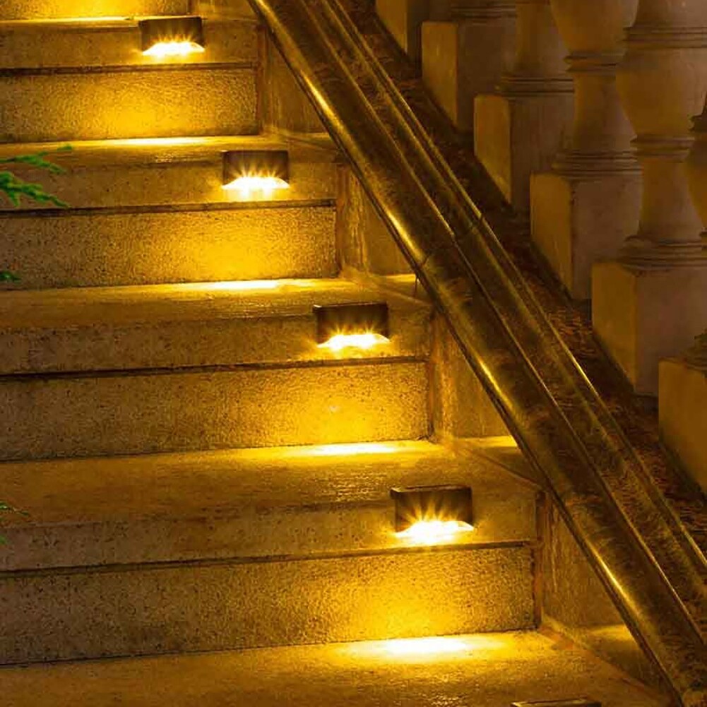4Pcs Solar LED Deck Lights， Outdoor Lighting Patio Railing Path Lamp - Mycitystee