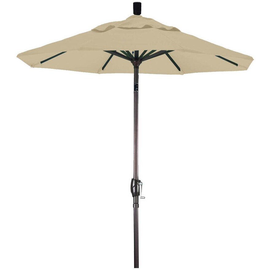California Umbrella 6 Ft. Octagonal Aluminum Push Button Tilt Patio Umbrella W/ Crank Lift and Aluminum Ribs - Mycitystee