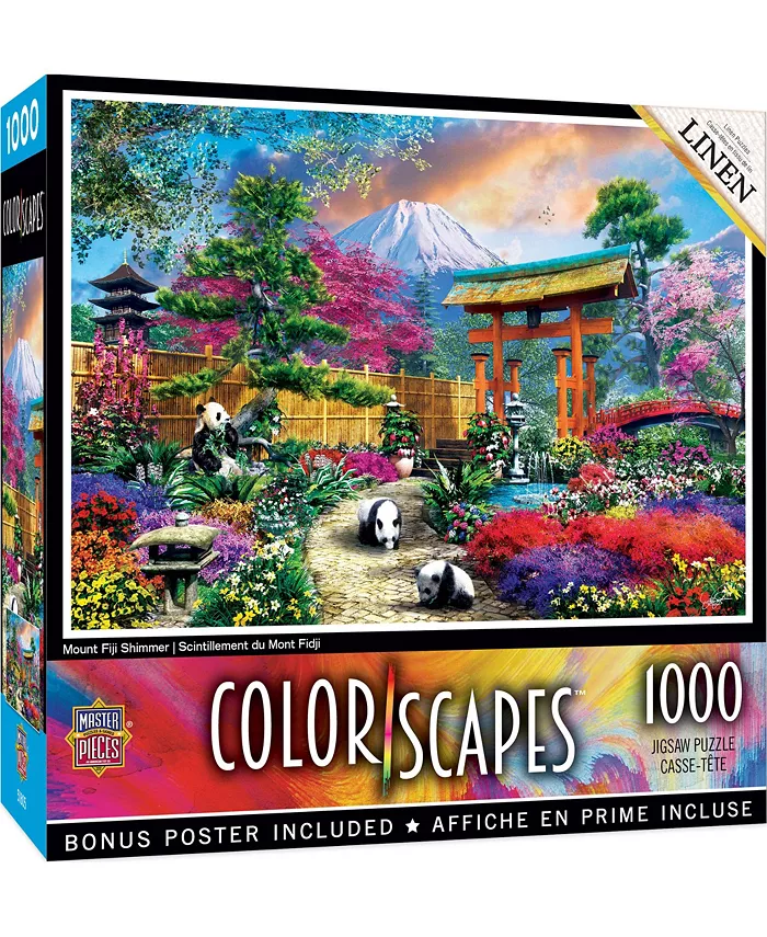 MasterPieces Puzzles Colorscapes - Mount Fuji Shimmer 1000 Piece Adult Jigsaw Puzzle - Mycitystee