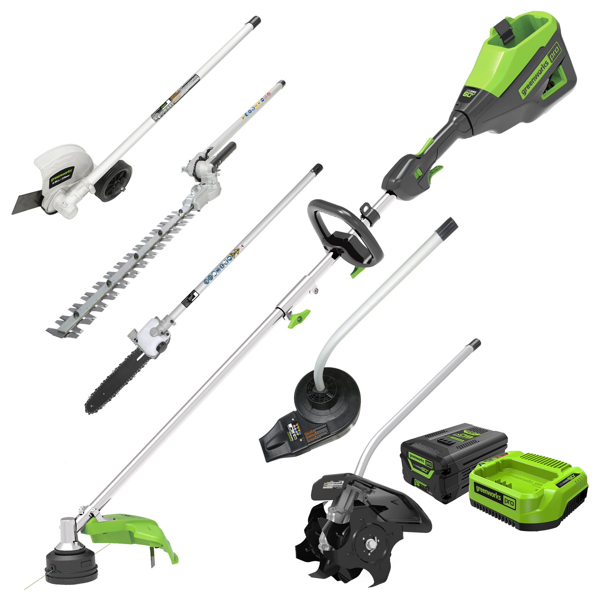 60V 16'' String Trimmer  5-Piece Attachment Combo Kit w/ Battery，  Charger | Greenworks Tools - Mycitystee