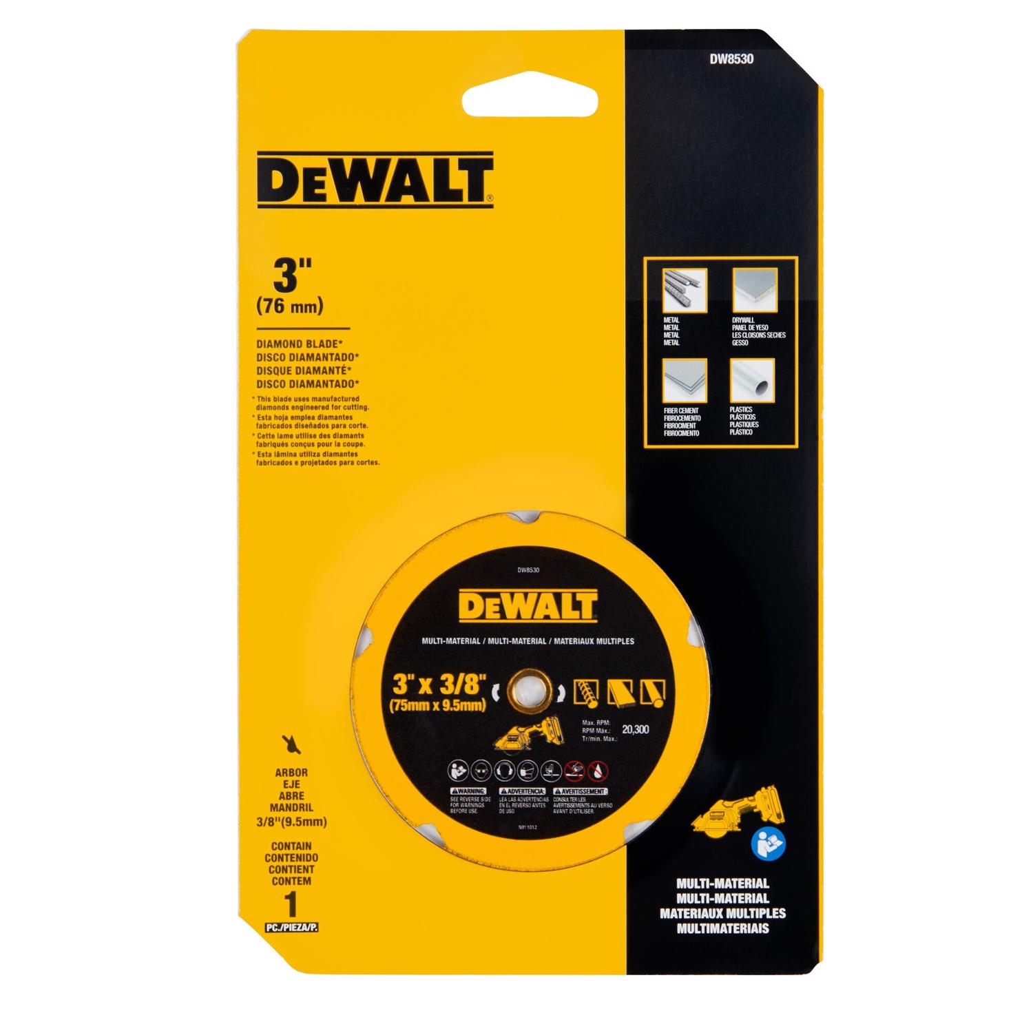 DeWalt 3 in. D X 3/8 in. Diamond Multi-Material Cut-Off Blade 1 pk - Mycitystee