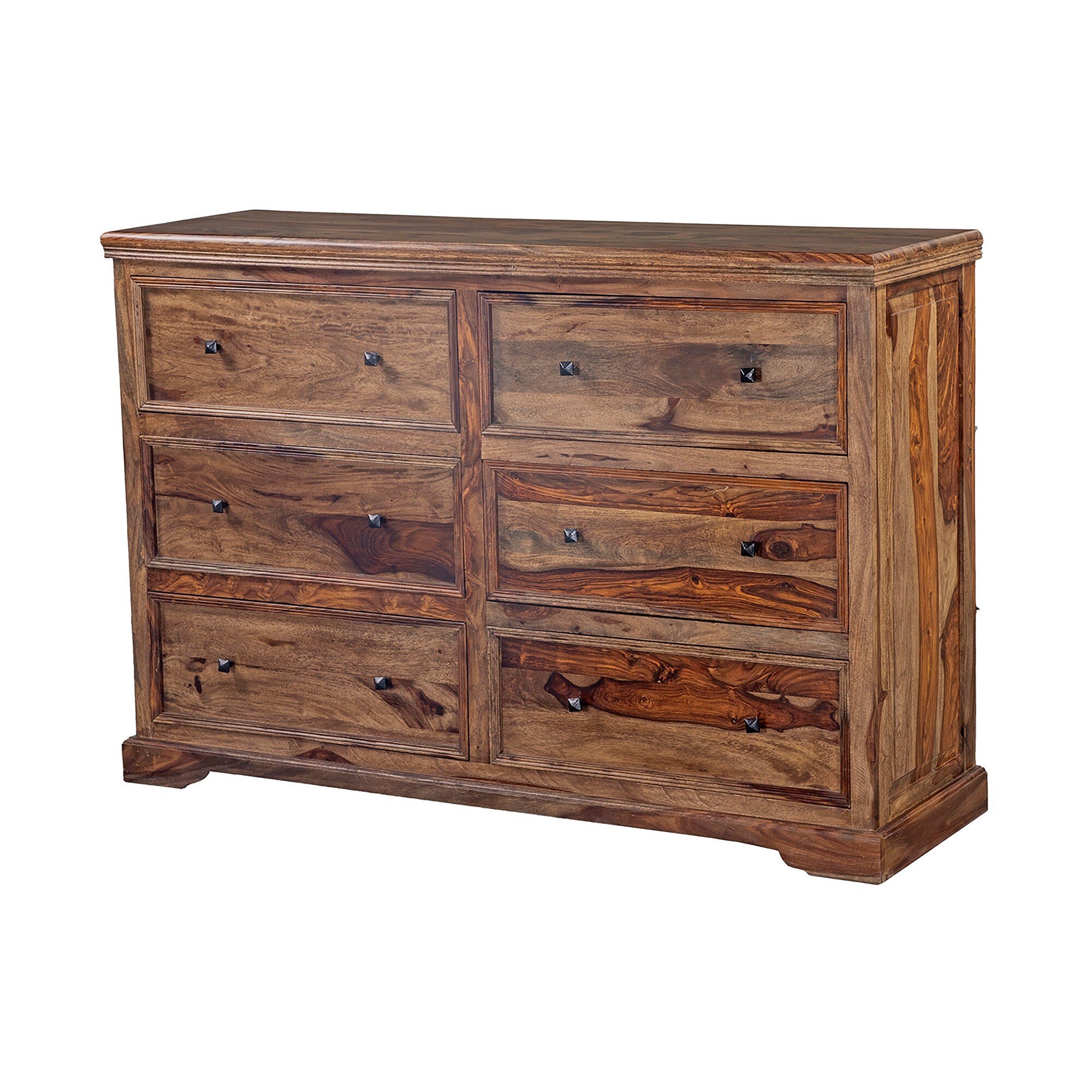 Porter Designs Taos Traditional Solid Sheesham Wood Dresser， Brown - - 33140526 - Mycitystee