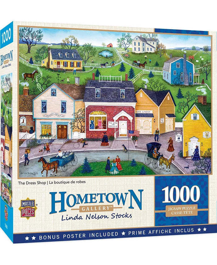 MasterPieces Puzzles Hometown Gallery - The Dress Shop 1000 Piece Puzzle - Mycitystee
