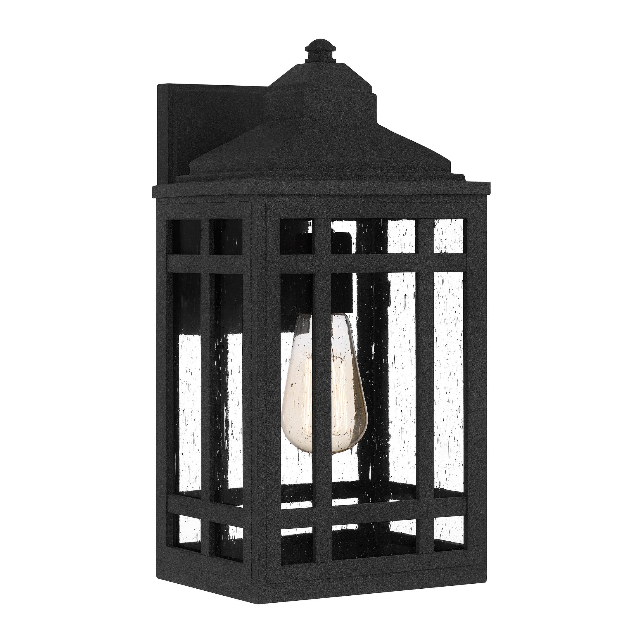 Auden 1-Light Mottled Black Outdoor Wall Lantern Shopping - The Best Deals on Outdoor Wall Lanterns | 41429487 - Mycitystee