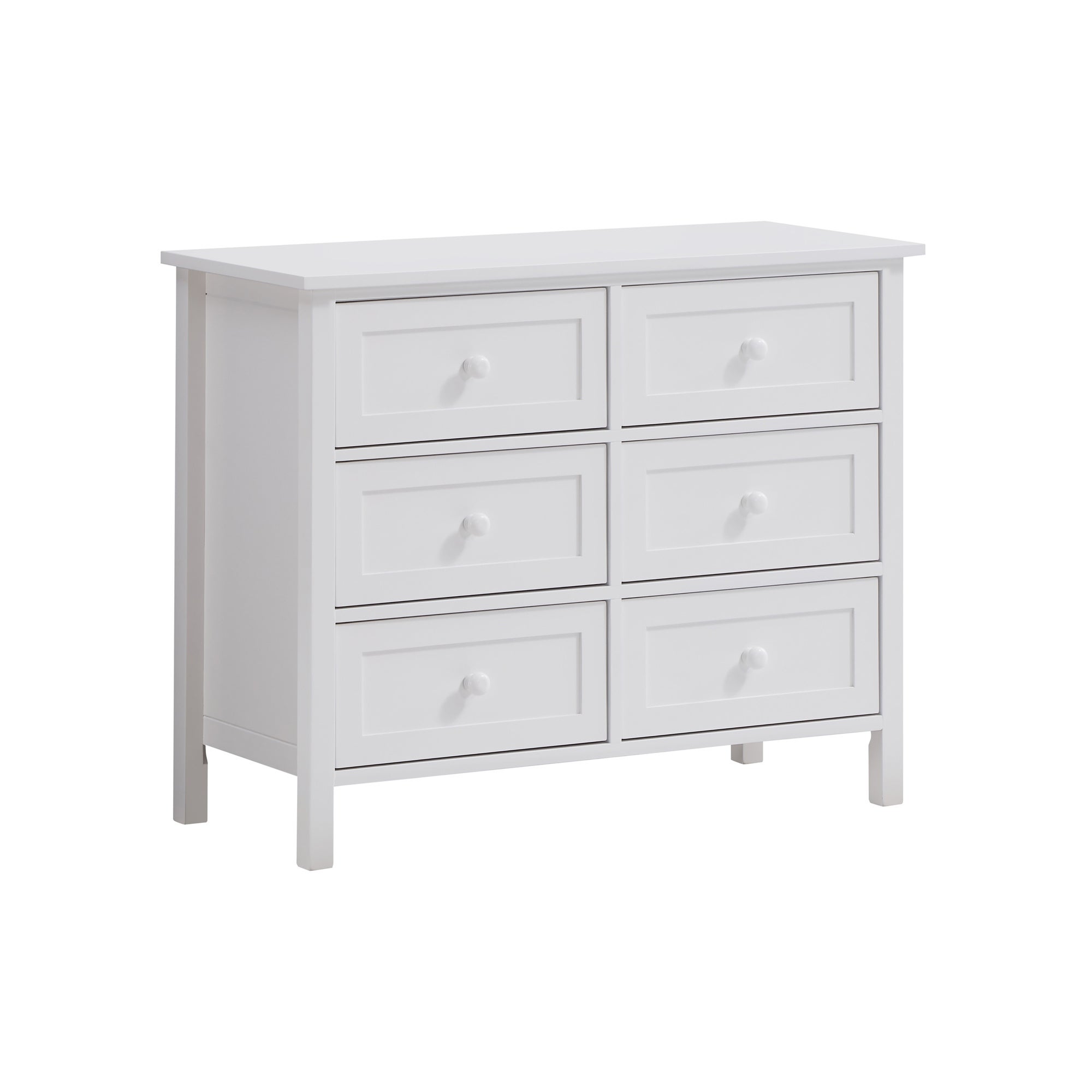 White 6-drawer Wood Dresser - - 36687383 - Mycitystee