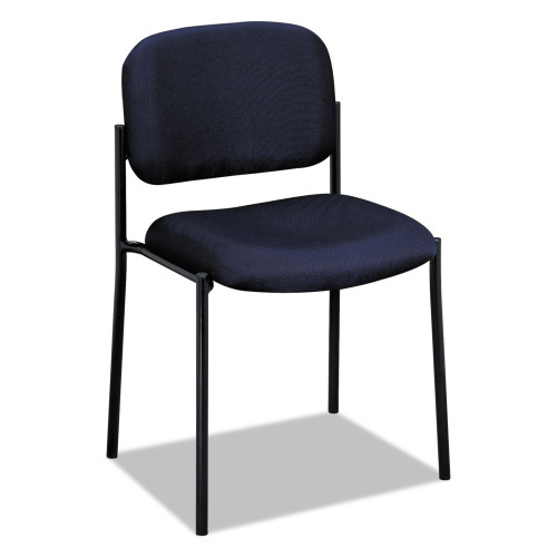 HON VL606 Stacking Guest Chair without Arms， Supports Up to 250 lb， Navy Seat/Back， Black Base (VL606VA90) - Mycitystee