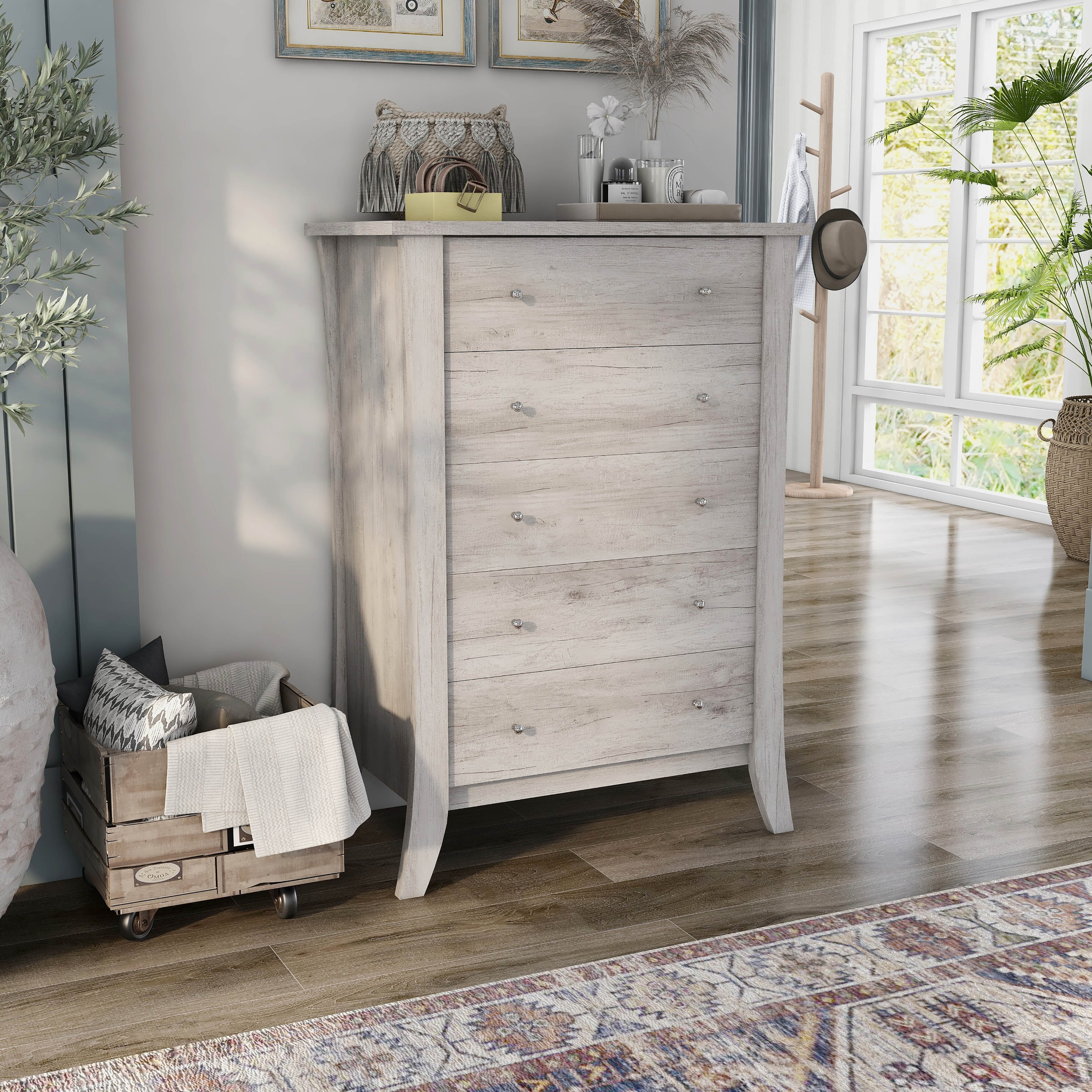 DH BASIC Transitional 5-Drawer Chest by Denhour - - 33464092 - Mycitystee