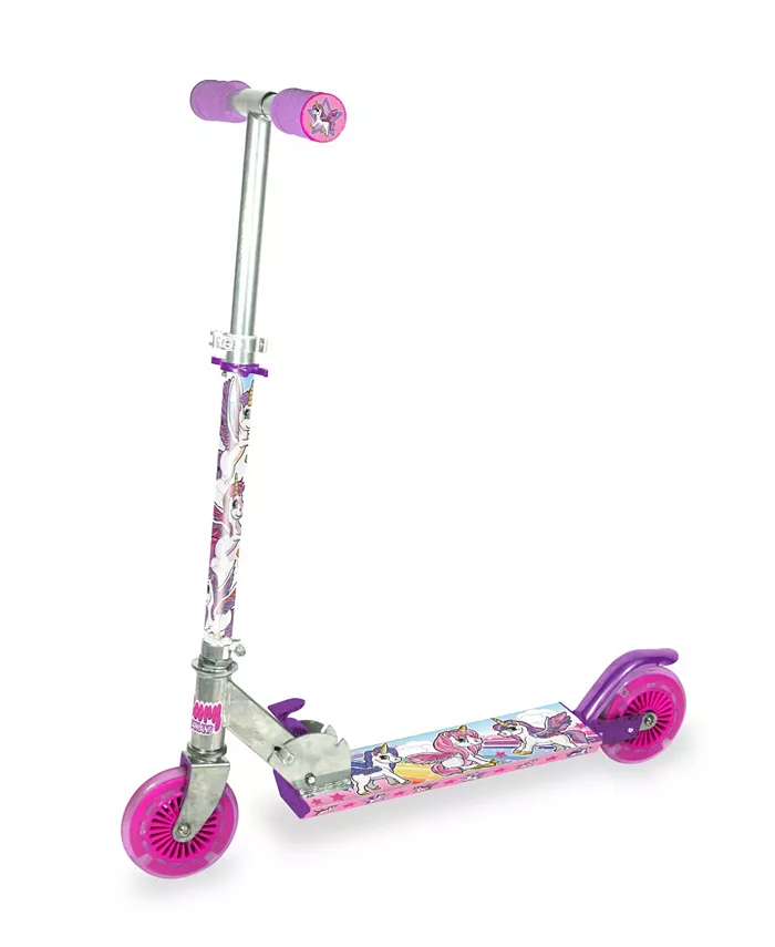Asmadi Games Ozbozz Unicorn Foldable Scooter - Light UP Wheels - Mycitystee