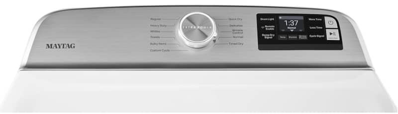 Maytag 7.4 Cu. Ft. White Smart Capable Gas Dryer With Extra Power Button - Mycitystee