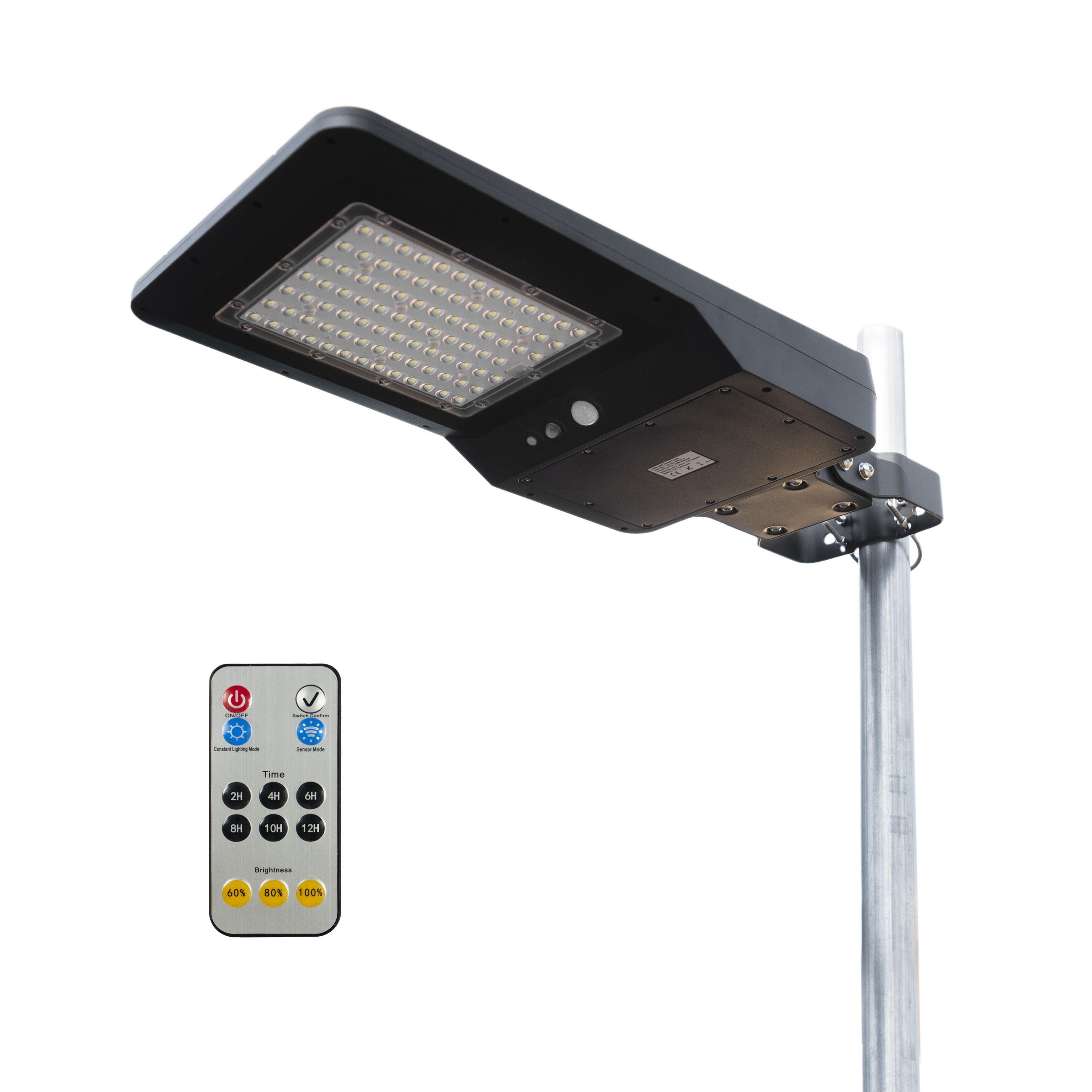 Wagan 4800 Lumens Solar Powered Street Light (Head Only) with Remote Control - BLACK - Mycitystee