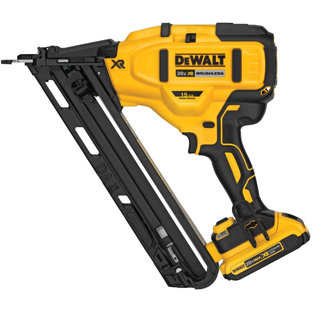 DEWALT 20V MAX XR 15 Gauge Angled Finish Nailer Kit DCN650D1 from DEWALT - Mycitystee