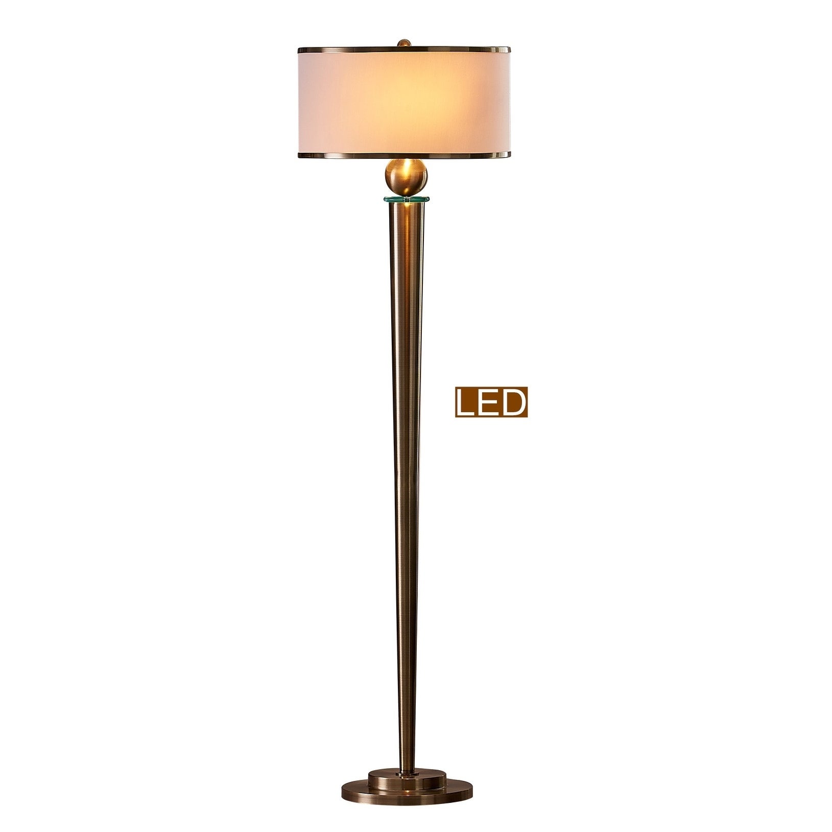 Artiva USA Venetian LED Floor Lamp， 63， Antique Satin Brass - Mycitystee