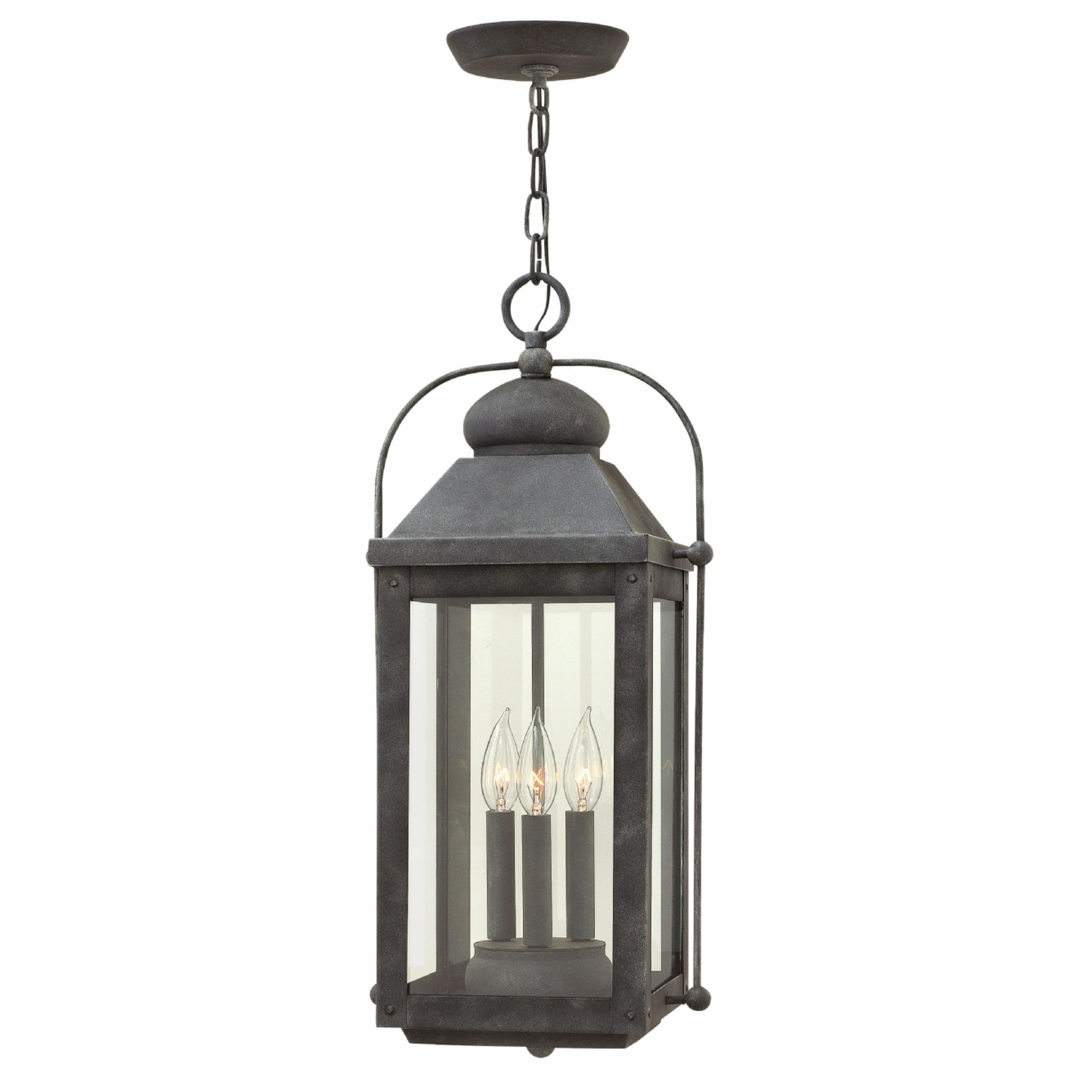 Hinkley Anchorage 3-Light Outdoor Pendant in Aged Zinc - Mycitystee