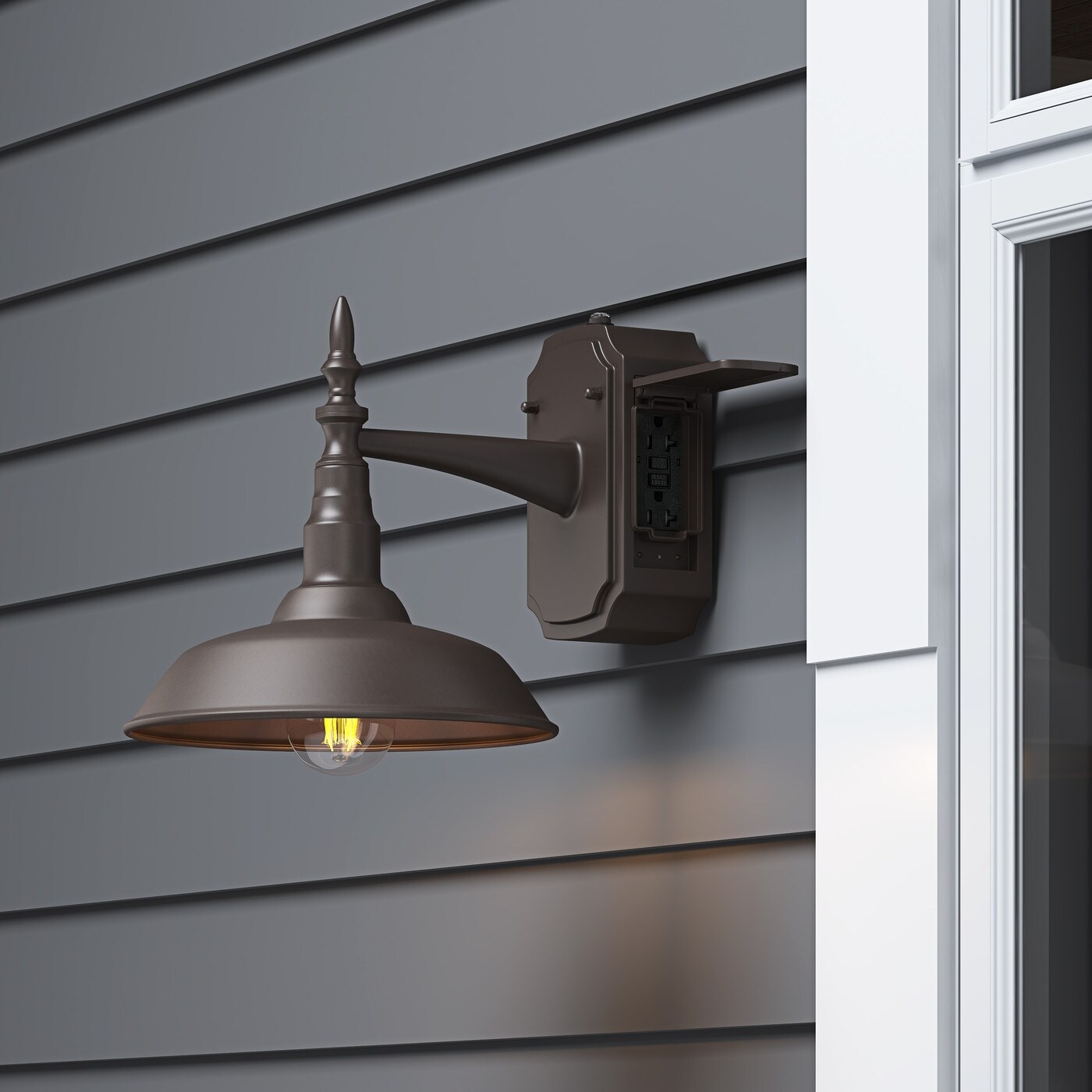 Modern Oil Rubbed Bronze 1-Light Dusk To Dawn Sensor Outdoor Sconces Shopping - The Best Deals on Outdoor Barn Lights | 41429086 - Mycitystee
