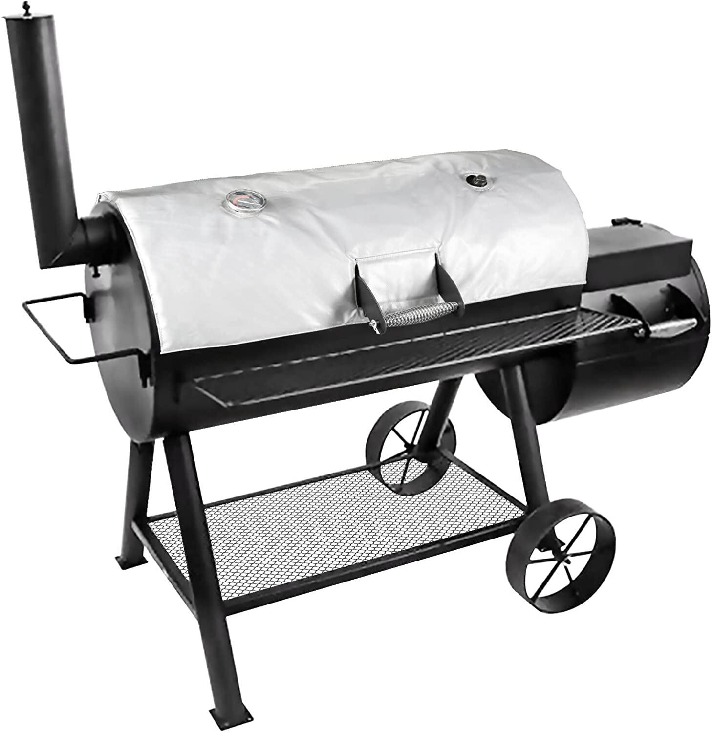 Thermal Insulated Blanket Winter Cover fits Oklahoma Joe Longhorn Pellet Smoker BBQ Grills - Mycitystee