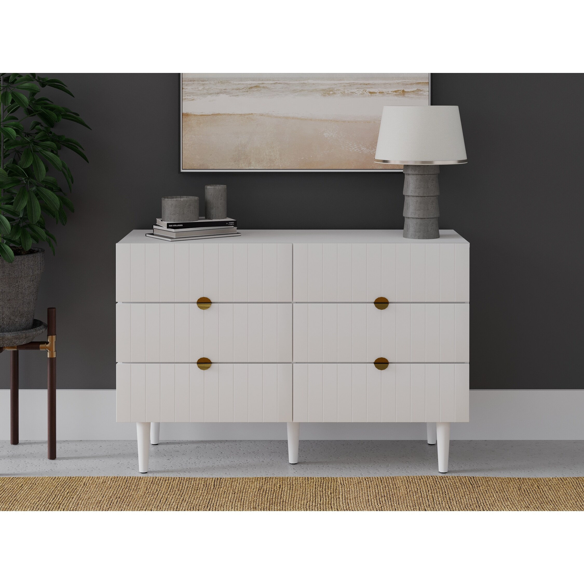 Jonny White 6 Drawer Dresser - - 35911783 - Mycitystee