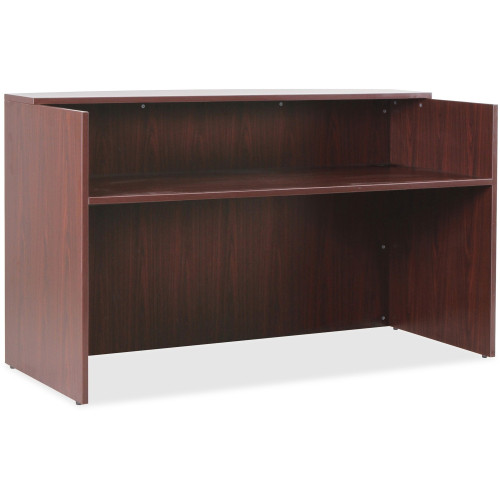 Lorell Essentials Series Mahogany Reception Desk (59582) - Mycitystee