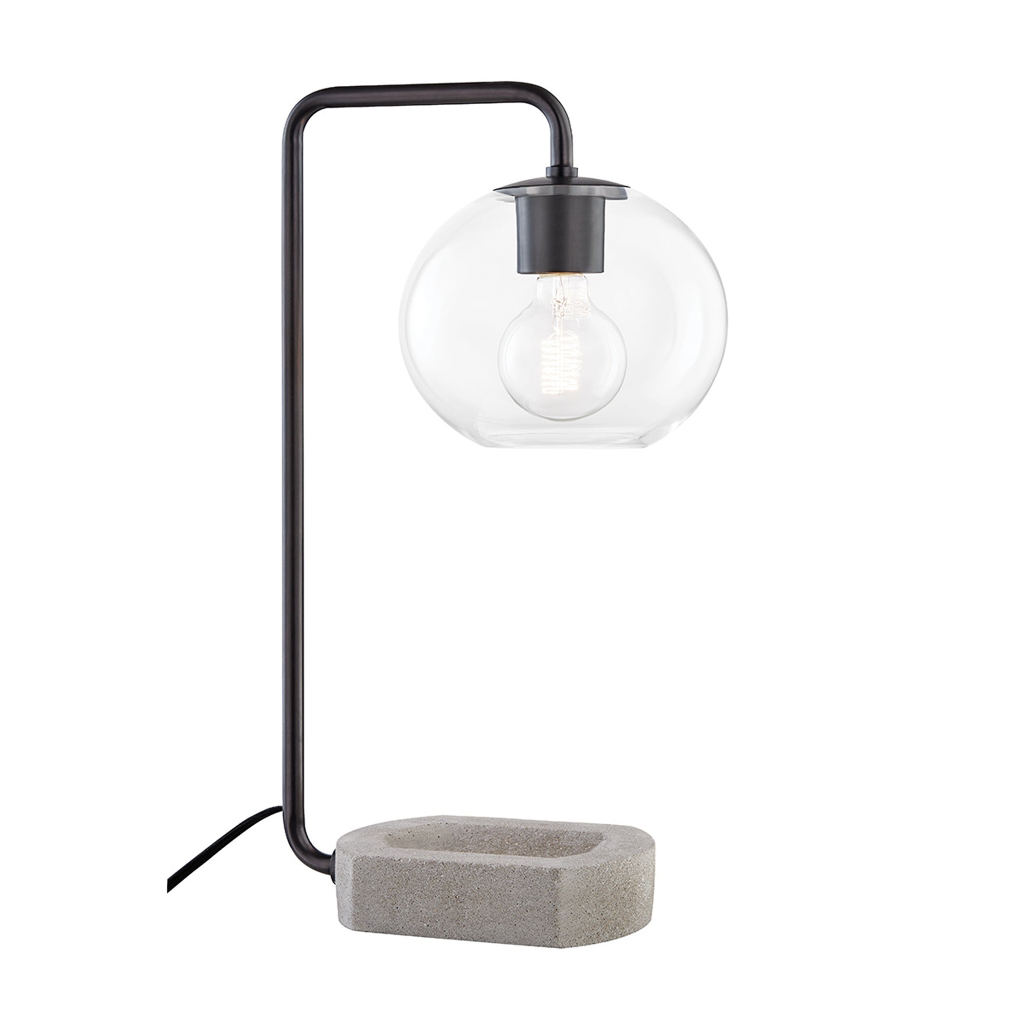 Mitzi by Hudson Valley Margot 1-light Old Bronze Table Lamp， Clear Glass - Mycitystee