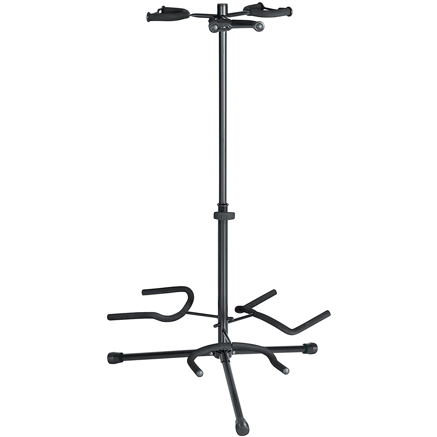 5 Core Guitar Stand Black | Durable Triple Guitar Stand with Neck Holder| Universal Floor Stand for Acoustic Electric Guitars, Bass, Banjos| Metal Fol - Mycitystee