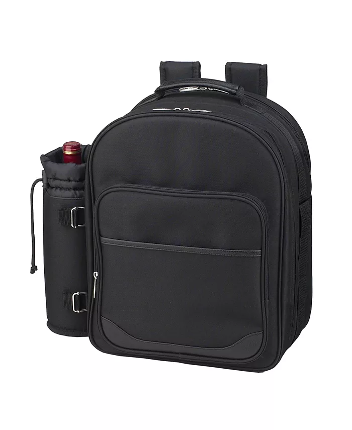 Picnic At Ascot Deluxe 4 Person Picnic Backpack Cooler with Insulated Wine Pouch - Mycitystee