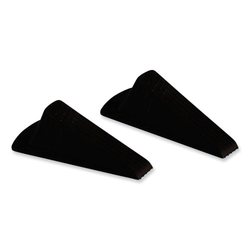 Master Caster Giant Foot Doorstop， No-Slip Rubber Wedge， 3.5w x 6.75d x 2h， Brown， 2/Pack (00969) - Mycitystee