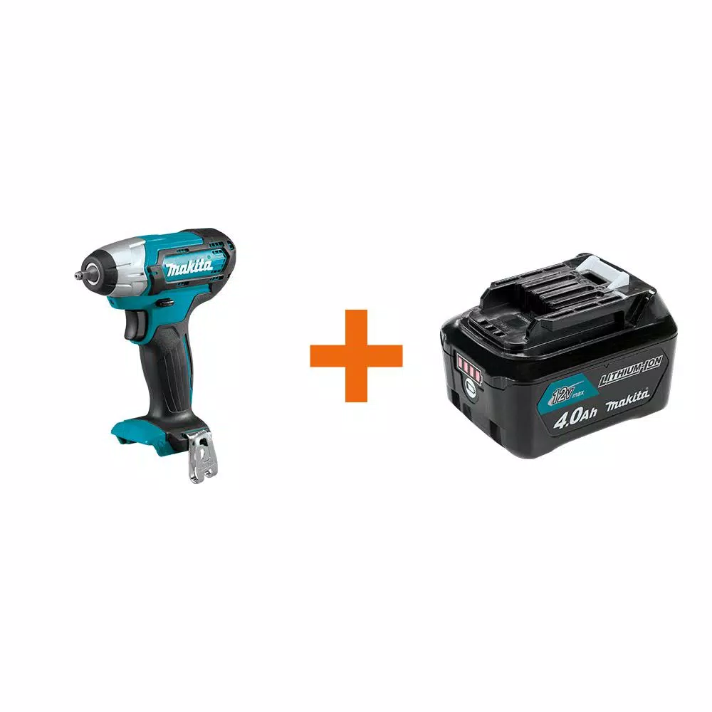 Makita 12-Volt MAX CXT Lithium-Ion Cordless 1/4 in. Sq. Drive Impact Wrench with Bonus 12-Volt MAX CXT Battery Pack 4.0Ah and#8211; XDC Depot - Mycitystee