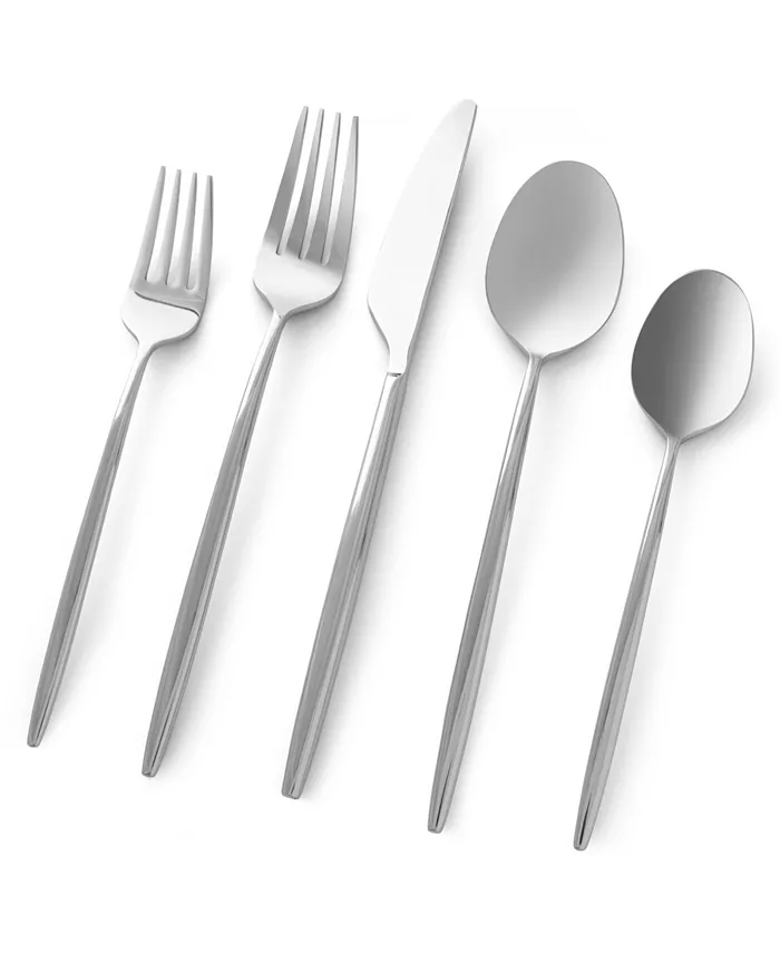 Cambridge Silversmiths Gaze Mirror 20-Piece Flatware Set， Service for 4 - Mycitystee