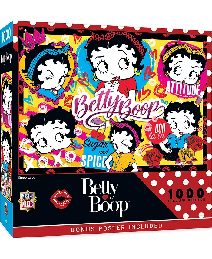 MasterPieces Puzzles Betty Boop - Boop Love 1000 Piece Adult jigsaw Puzzle - Mycitystee