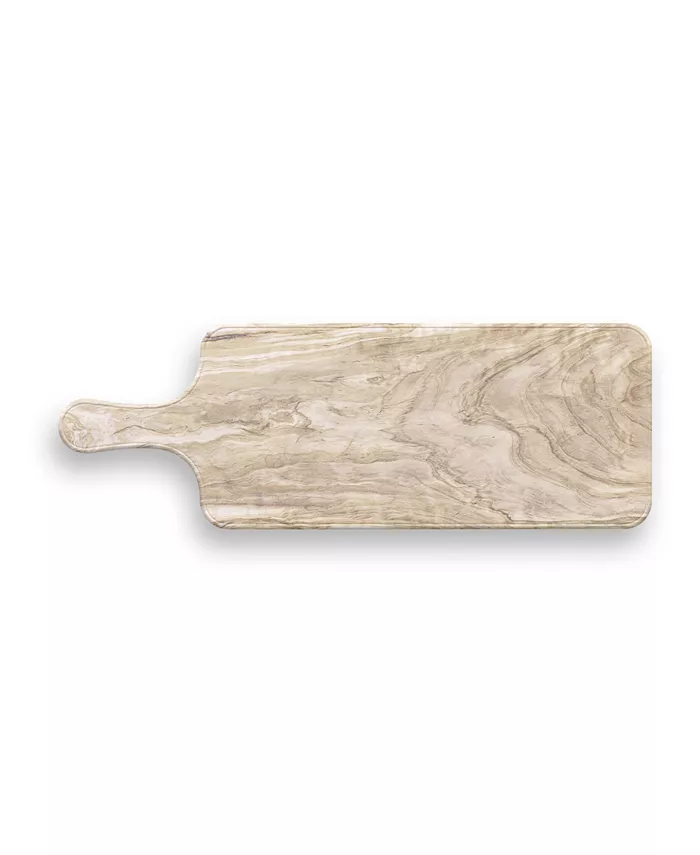 TarHong Melamine Faux Real Desert Wood Paddle Serving Tray， 16.9