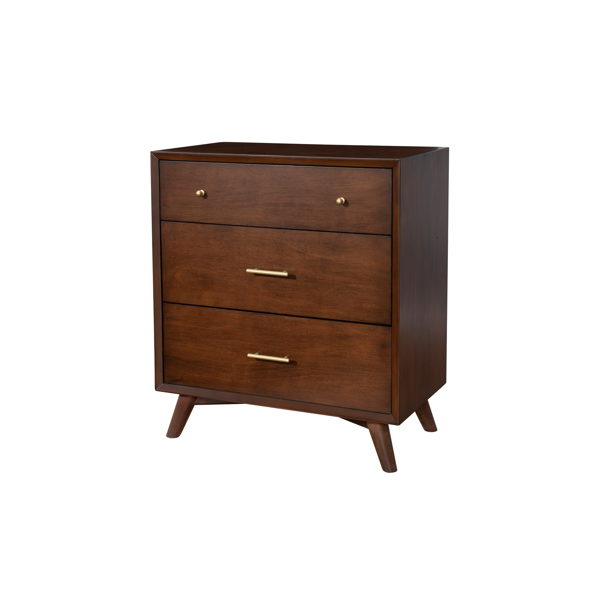 Alpine Furniture Flynn Mid Century Wood 3 Drawer Accent Chest in Walnut (Brown) - - 31747190 - Mycitystee