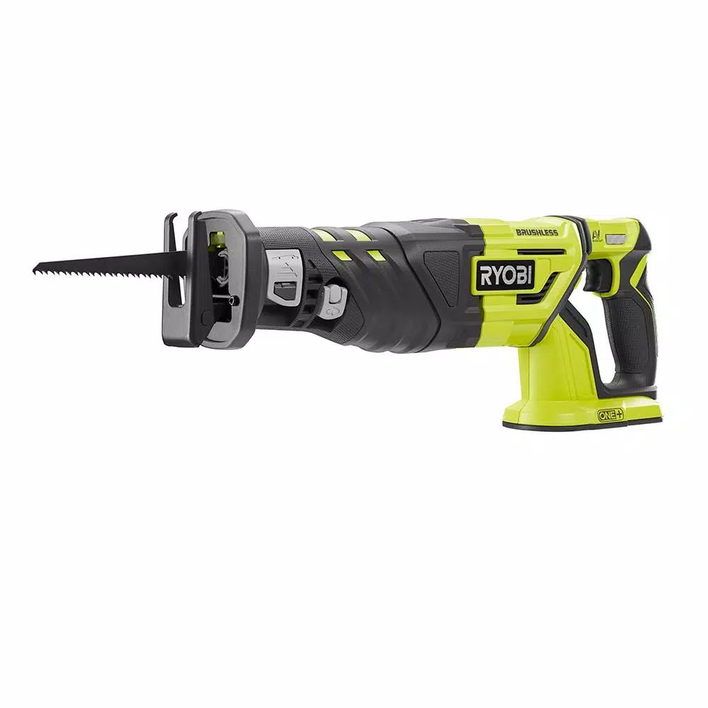 RYOBI 18-Volt ONE+ Cordless Brushless Reciprocating Saw (Tool Only) with Wood Cutting Blade and#8211; XDC Depot - Mycitystee