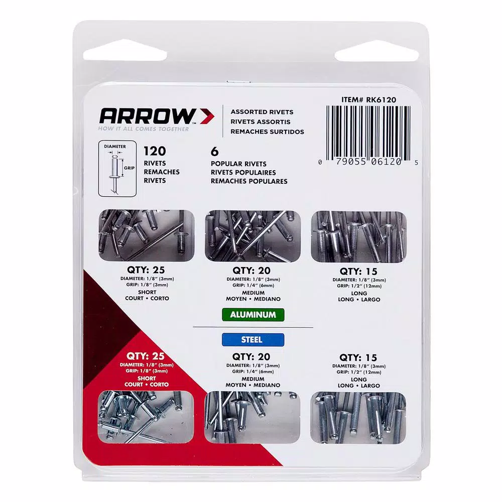 Arrow Rivet Kit (120-Piece) and#8211; XDC Depot - Mycitystee