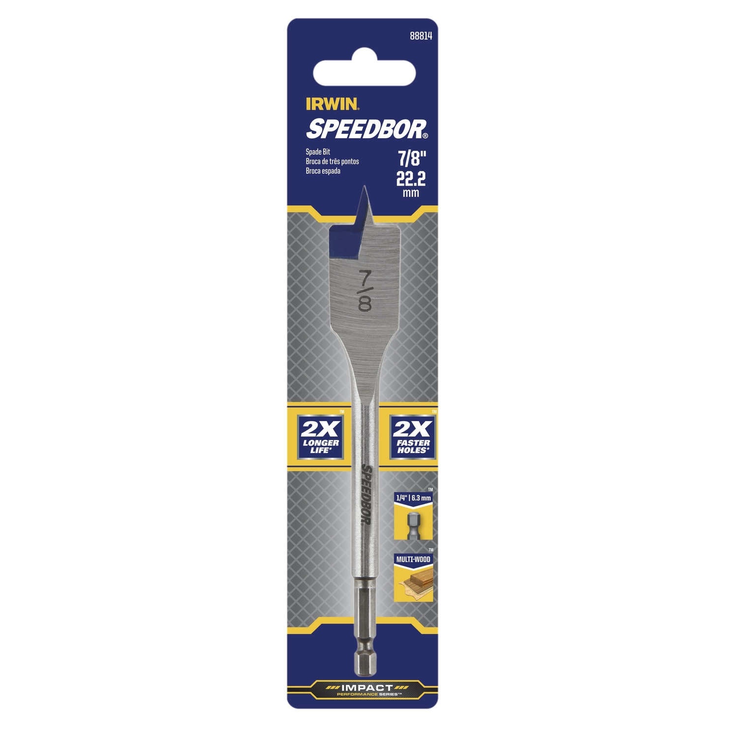 Irwin Speedbor 7/8 in. X 6 in. L Carbon Steel Wood Boring Bit 1 pc - Mycitystee
