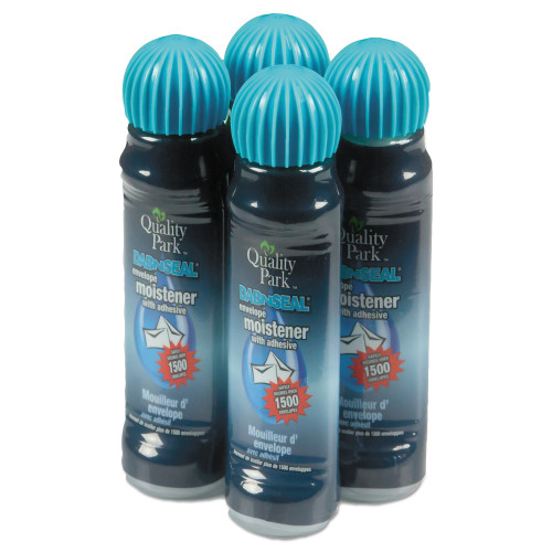 Quality Park Envelope Moistener with Adhesive， 50 mL， Clear， 4/Pack (46071) - Mycitystee