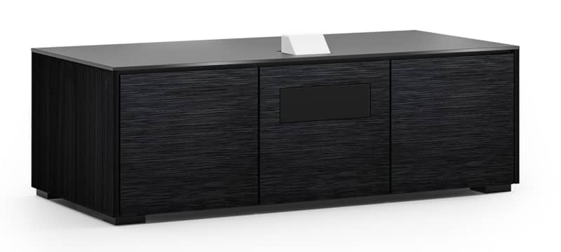 Salamander Designs Chameleon Collection Chicago 237S EPS Black Oak w/ Black Solid Surface Top Projector Integrated Cabinet - Mycitystee