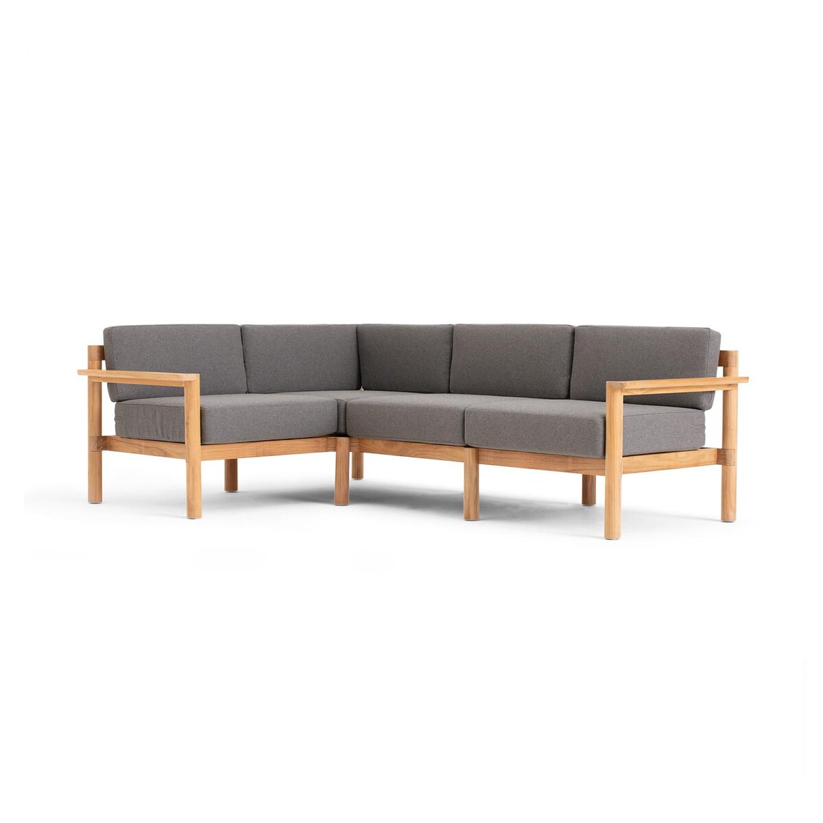 Neighbor 4 Piece Sectional W/ Teak Arms - Mycitystee