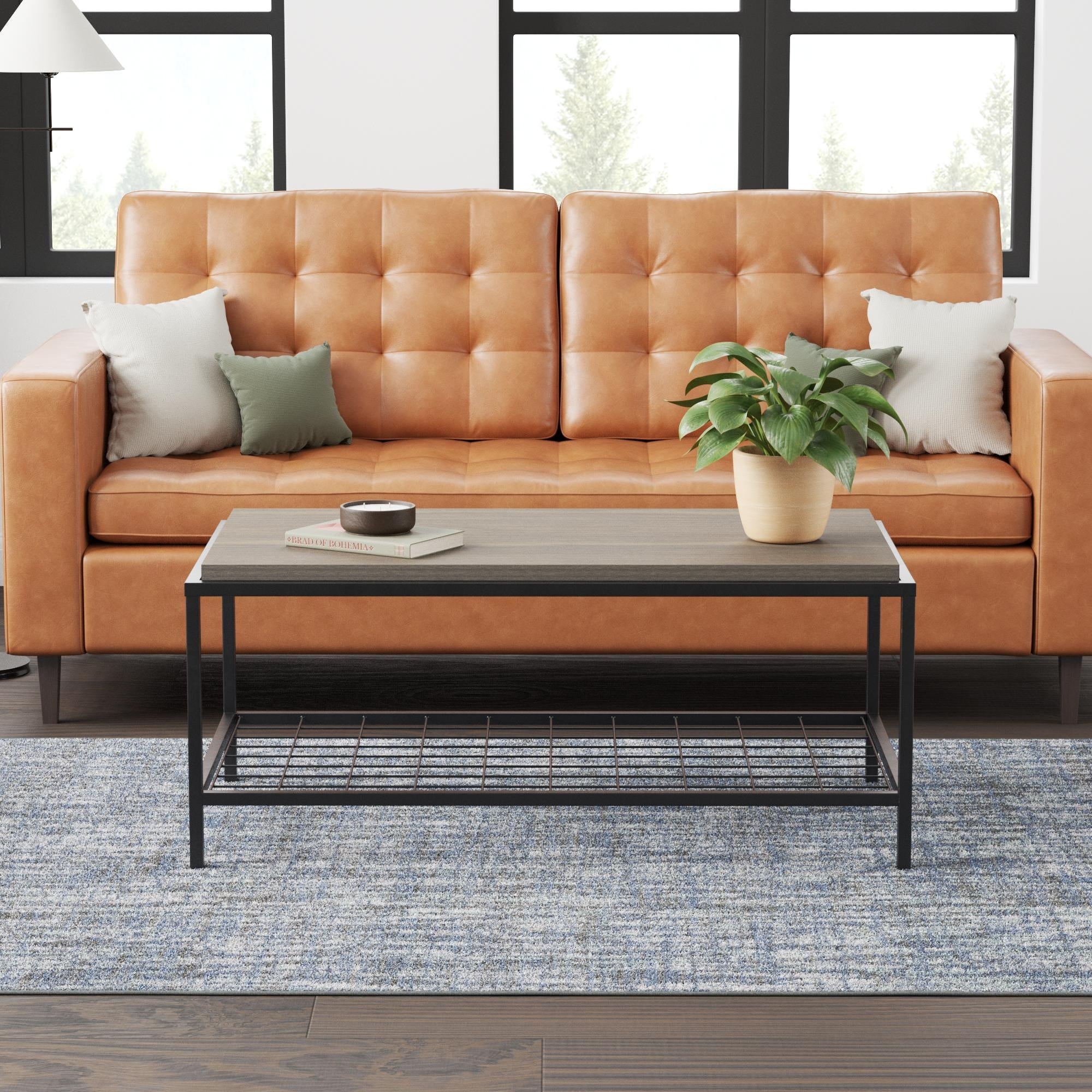 Brookside Ruby Wood and Metal Coffee and End Tables - Mycitystee