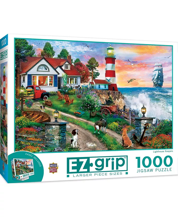 MasterPieces Puzzles EZ Grip - Lighthouse Keepers 1000 Piece Adult Jigsaw Puzzle - Mycitystee