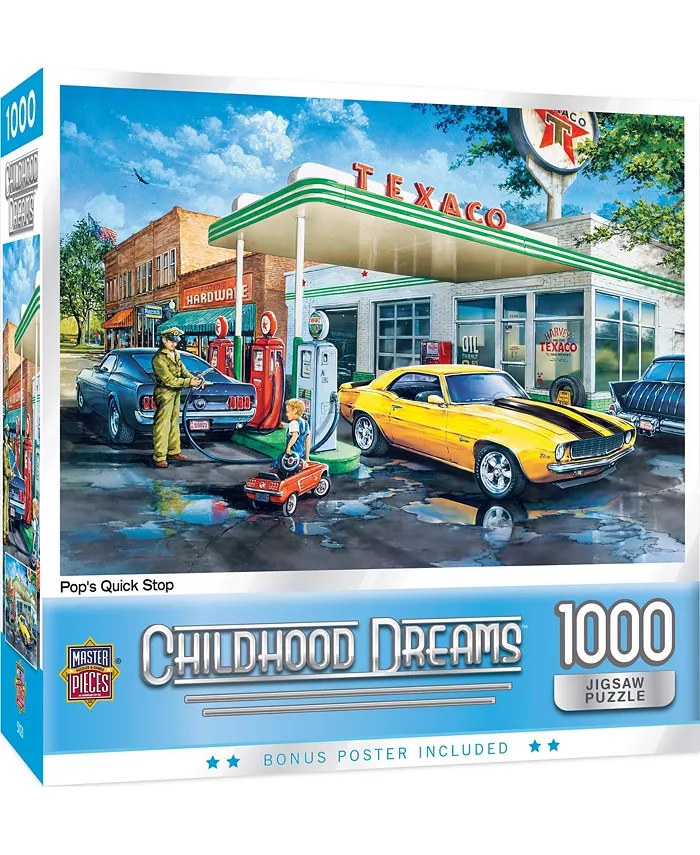 MasterPieces Puzzles Childhood Dreams - Pop's Quick Stop 1000 Piece Puzzle - Mycitystee