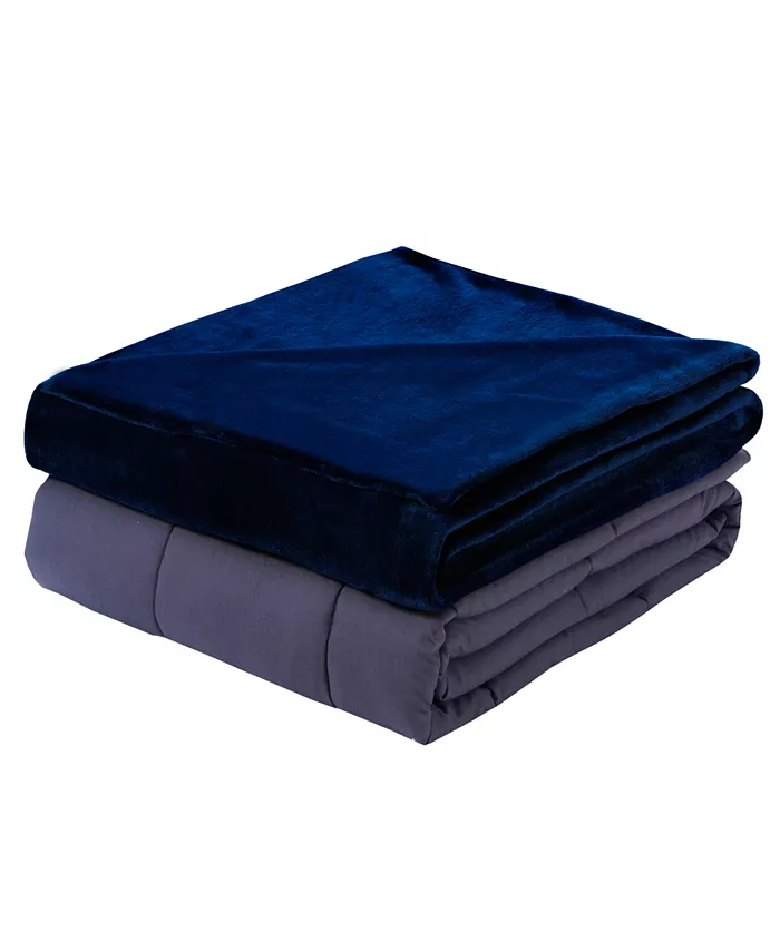 DreamLab Plush 15lb Weighted Blanket with Washable Cover - Mycitystee
