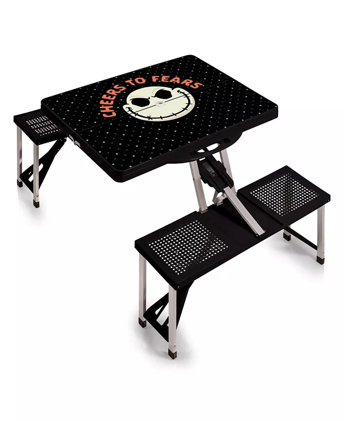 Disney Nightmare Before Christmas Jack Picnic Table Portable Folding Table with Seats - Mycitystee