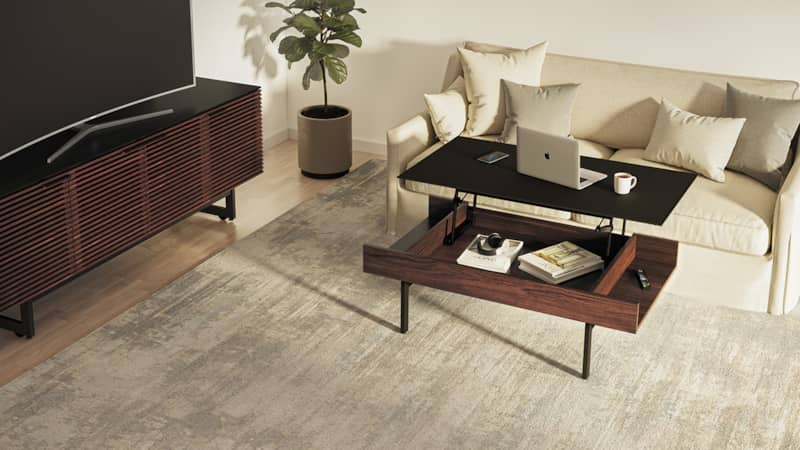 BDI Reveal 1192 Chocolate Stained Walnut Lift Coffee Table - Mycitystee